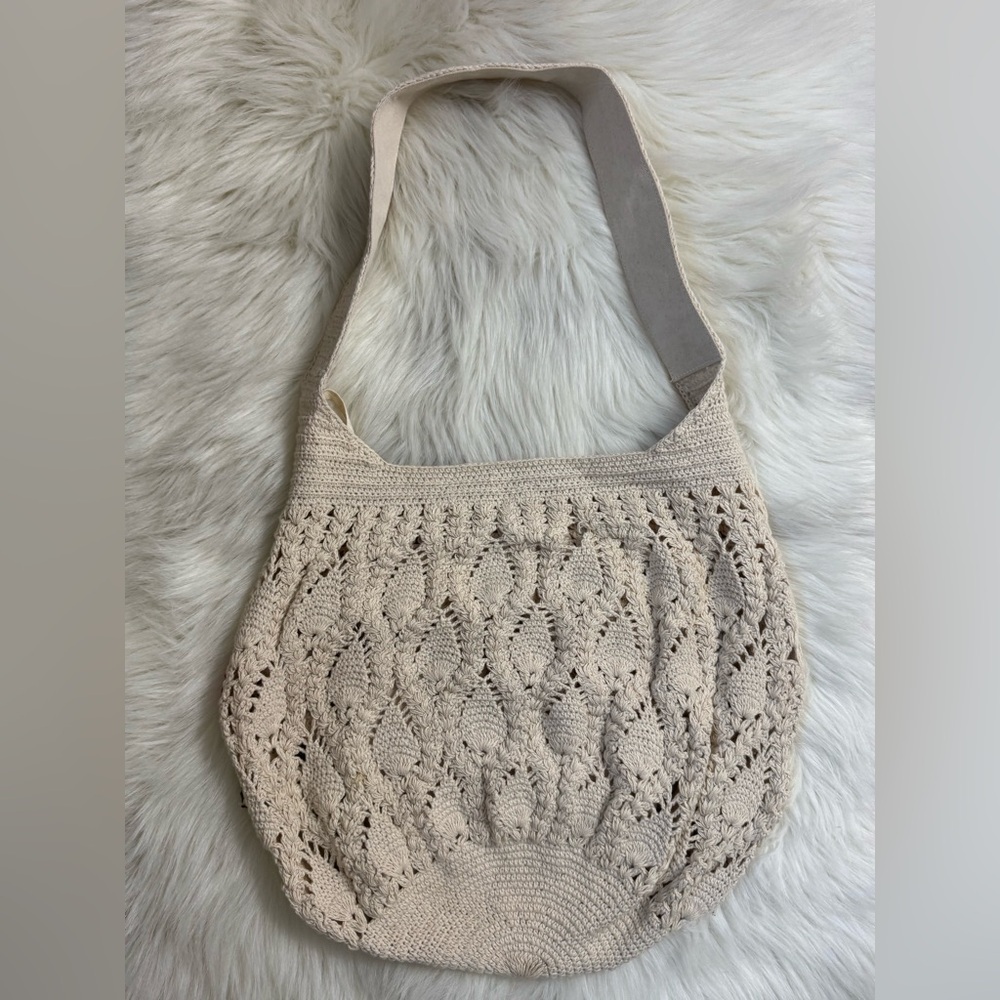 Free People Blossom Floral Crochet Bag Slouchy *Flawed - Picture 3 of 5